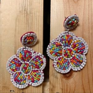 Beaded Flower Earrings